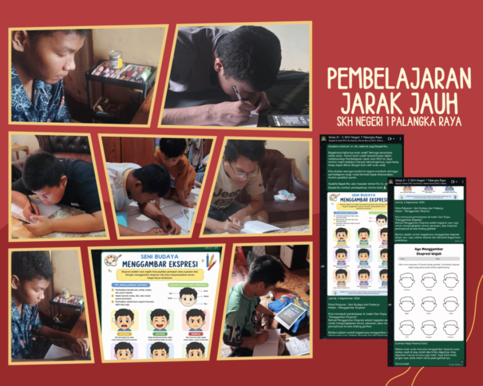 Pelaksanaan Pembelajaran Jarak Jauh (PJJ) di SKH Negeri 1 Palangka Raya